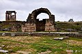 The ruins of the Northwest Shops in the Roman Forum of Corinth, date (?).