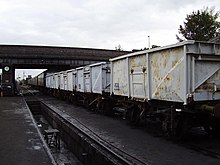 Some ex windcutter wagons at Loughborough MPD on the Great Central Railway The windcutter set at Loughborough MPD - geograph.org.uk - 1041769.jpg