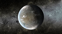 Umělá představa exoplanety Kepler-62f.