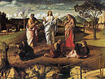 Transfigurado de Giovanni Bellini. ĉirkaŭ 1480