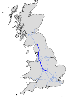 UK motorway map - M6