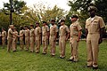 US Navy 080916-N-8273J-167 Chief of Naval Operations (CNO) Adm. Gary Roughead congratulates 68 new chief petty officers during a pinning ceremony at Admiral Leutze Park at the Washington Navy Yard.jpg
