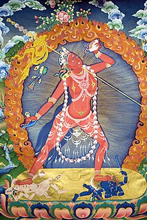 <span class="mw-page-title-main">Vajrayogini</span> Tantric Buddhist female Buddha and ḍākiṇī