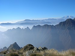 Corni di Nibbio og Monte Rosa, set fra Cima Sasso (1.916 moh.)