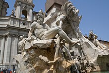 Fontana dei Fiumi by Gian Lorenzo Bernini, 1648 Vierstromebrunnen-Fontana dei Quattro Fiumi (27903447766).jpg