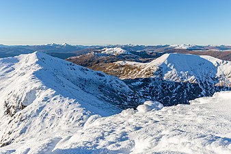 View from Ben Lawers towards Beinn Ghlas