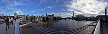 The view east from the Millennium Bridge View from Millenium bridge 04 Panorama.jpg