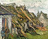 Vincent van Gogh - Rietgedekte zandstenen huisjes in Chaponval (1890).jpg