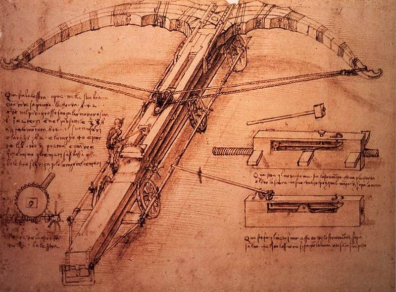 File:Vinci, Leonardo da - Crossbow sketch - 1500.jpg