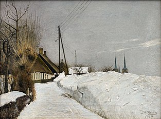 Winterdag in Roskilde, 1929