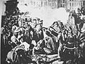 Starcie wojska z demonstrantami pod Kolumną Zygmunta, 8 kwietnia 1861 roku - nieznanego artysty