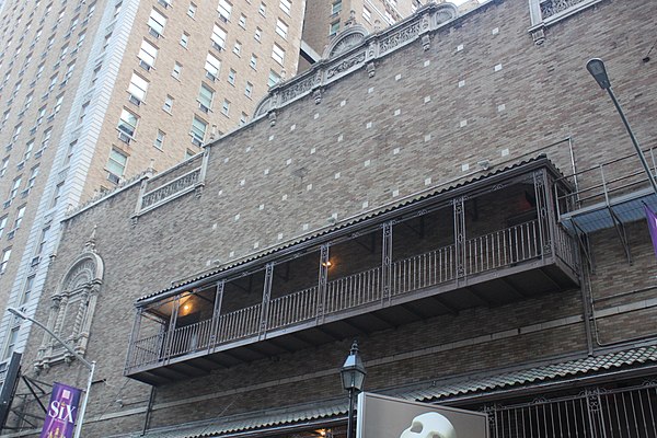 Fire escapes above the auditorium