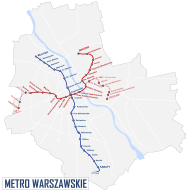 Warschau Metro plan1.svg