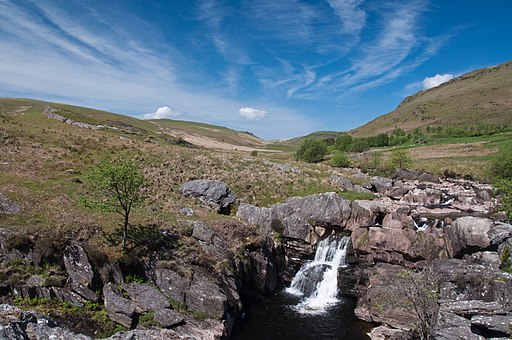 Waterfall on the Afon Claerwen - Elan Valley - geograph.org.uk - 2976497