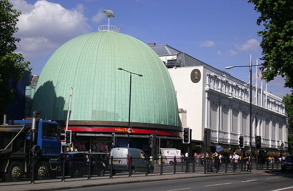 Madame Tussauds has included the former London Planetarium (large dome to the left) since 2010.