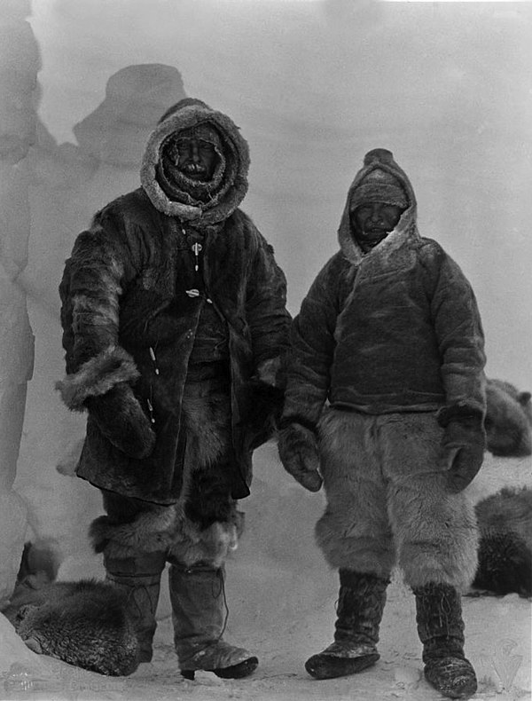 Wegener (left) and Villumsen (right) in Greenland; 1 November 1930.