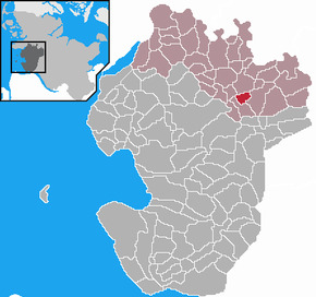 Poziția Westerborstel pe harta districtului Dithmarschen