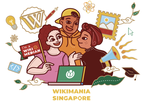 Wikimania2023 Attendee T-Shirt Graphic.svg