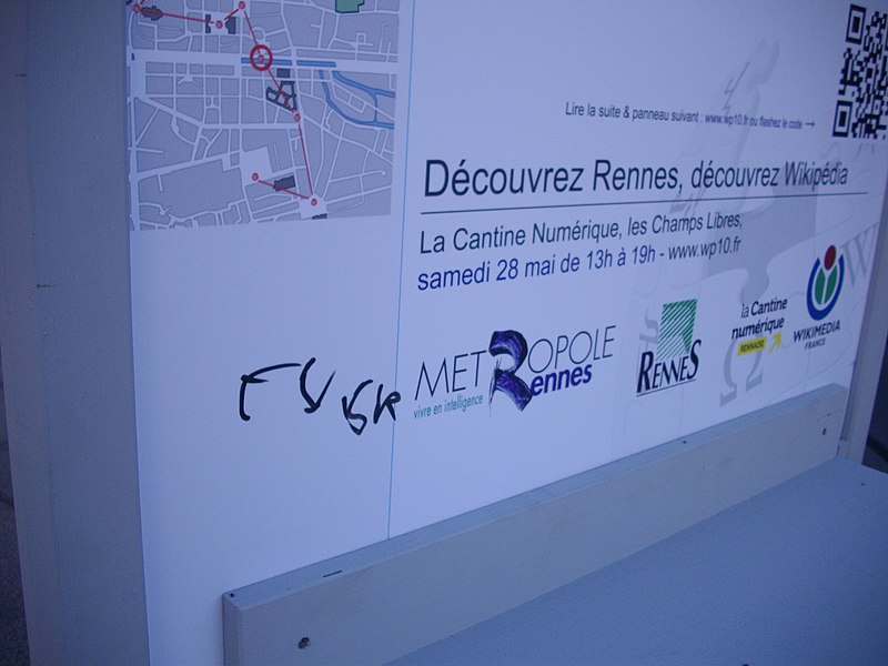 File:Wikipédia dans Rennes - Vandalisme.jpg