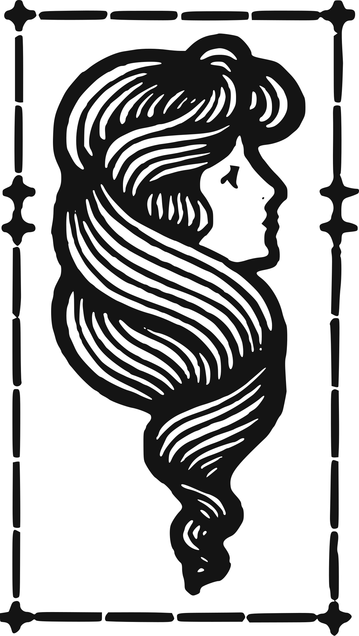 Woman in saree silhouette 2 - Openclipart