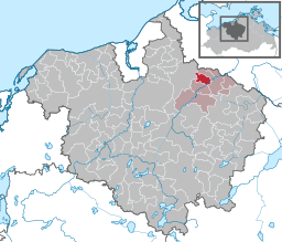 Läget för kommunen Zarnewanz i Landkreis Rostock