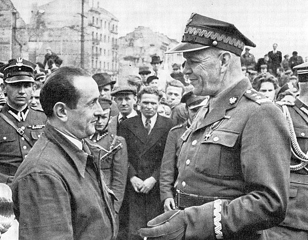 General Berling in Warsaw, 1947