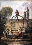 Personnages autour d'un puits (Characters around a well) by Hubert Robert, Musée des Beaux-Arts d'Agen