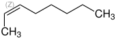 Structural formula of cis-2-octene