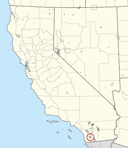 Location of Capitan Grande Reservation