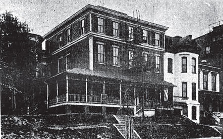 Lucy Webb Hayes National Training School, 1150 North Capitol Street, NW, shortly before being razed in April 1912 to make way for an addition to Sibley Memorial Hospital. 1150 North Capitol St., NW (demolished) (5221580218) (3).jpg