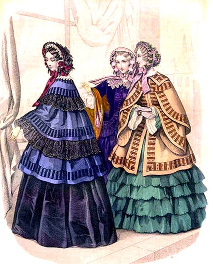 Late Crinoline Era Fashion Plates Godey's Lady's Book 1855-1859