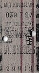 Ticket aller-retour émis le 39e jour de l’année 1921, soit le jeudi 8 février 1917 à 7 heures du matin.