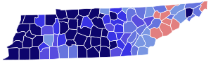 1952 Tennessee gubernatorial election results map by county.svg