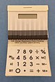 1990 Matchbook calculator keyboard and display, power off (30460088886).jpg