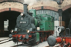 89 1004 en el Festival de locomotoras de vapor de Dresde