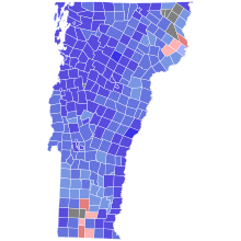 1998 United States Senate election in Vermont results map by municipality.svg