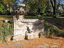 Muschelbrunnen im Schlosspark Gönnsdorf