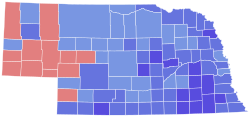 2006 United States Senate election in Nebraska results map by county.svg