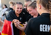 Deutsch: Beachhandball Weltmeisterschaften 2022; Tag 6: 26. Juli 2022 – Frauen, Finale, Spanien-Deutschland 0:2 (14:15, 20:22) English: 2022 Beach handball World Championships; Day 6: 26 July – Women Final – Spain-Germany 0:2 (14:15, 20:22)