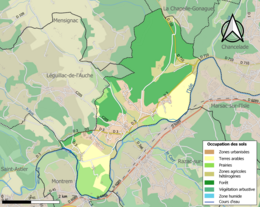 Carte des infrastructures et de l'occupation des sols de la commune en 2018 (CLC).