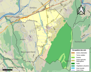 Mappa a colori che mostra l'uso del suolo.