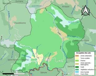 Mappa a colori che mostra l'uso del suolo.