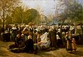 Jules Trayer : Marché aux chiffons dans le Finistère [probablement celui de Concarneau] (1886, musée des beaux-arts de Quimper)