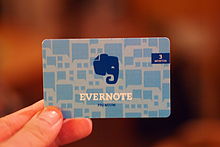 Evernote Premium gift card 3 months Evernote Premium gift card - Evernote Taiwan User Meetup (6353586689).jpg