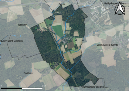 Carte orhophotogrammétrique de la commune.