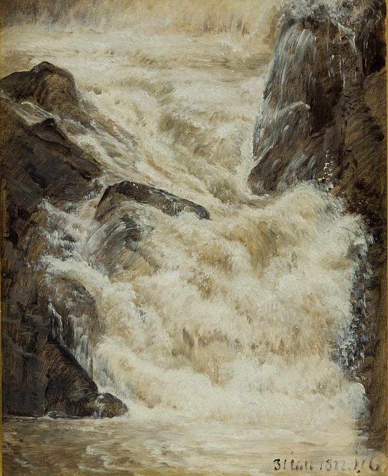 A study of a waterfall in Sweden.jpg