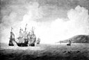 Abraham de Verwer - Naval Battle between Dutch and Spanish Ships of the Line - KMSst547 - Statens Museum for Kunst.jpg