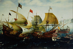 Thumbnail for File:Aert Anthoniszoon, Slag bij Cadix (The Battle of Cadix, 1608).png