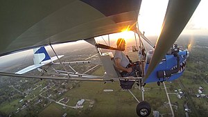 Affordaplane TA-1 auf einem Sonnenuntergangsflug über Pearland Texas.jpg