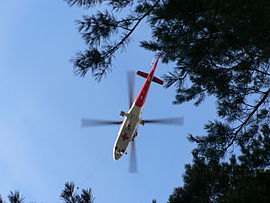 Agusta A109K2 nad lesným porastom.JPG